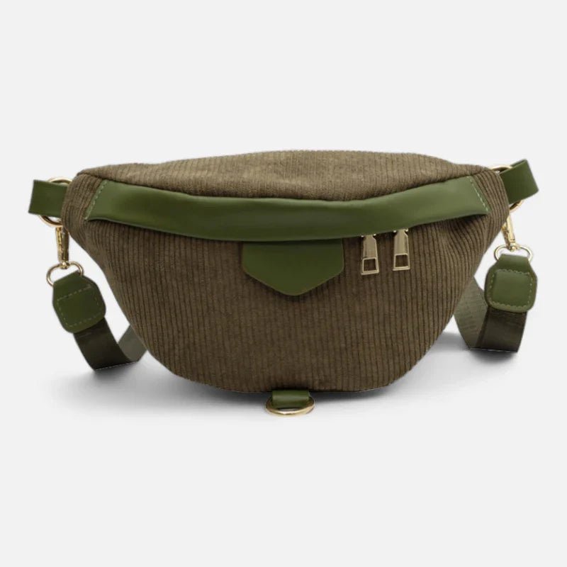 Damen Samt Ripp Gürteltasche Chic mit Schulterriemen | HÉLÈNE