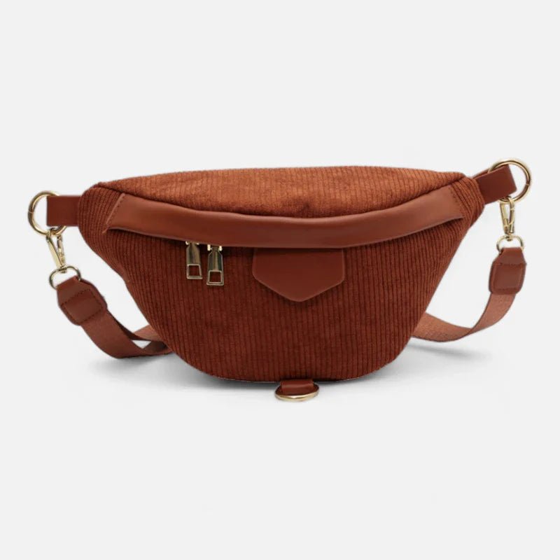 Damen Samt Ripp Gürteltasche Chic mit Schulterriemen | HÉLÈNE