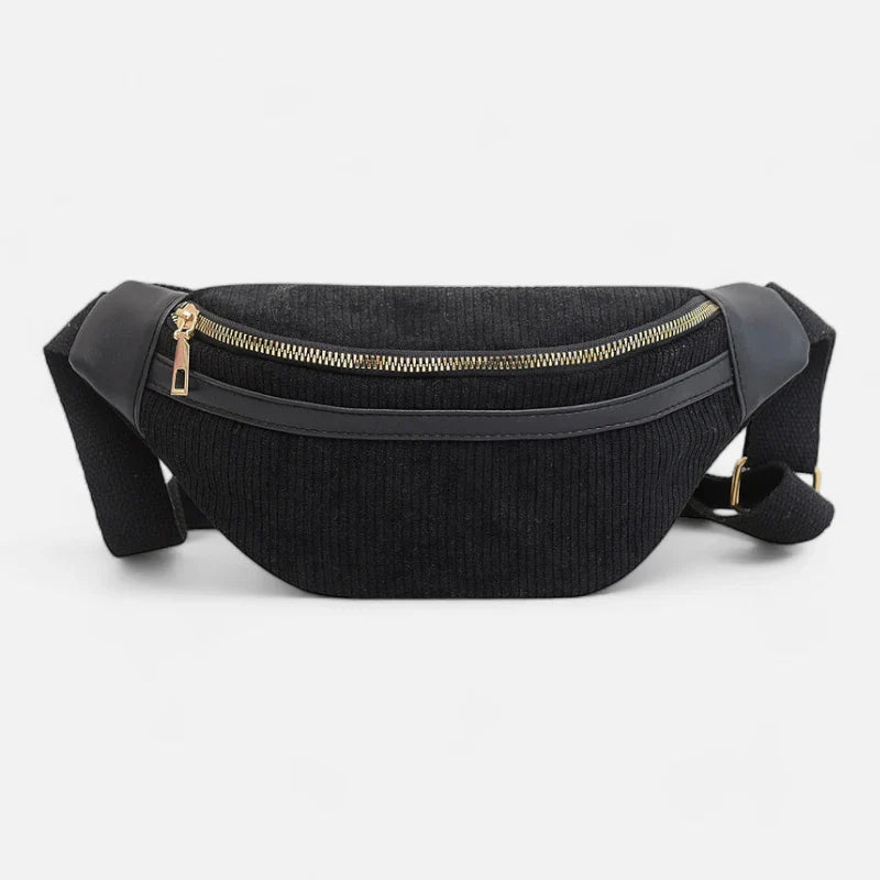 Damen Samt Ripp Gürteltasche Chic mit Schulterriemen | VIVIANA