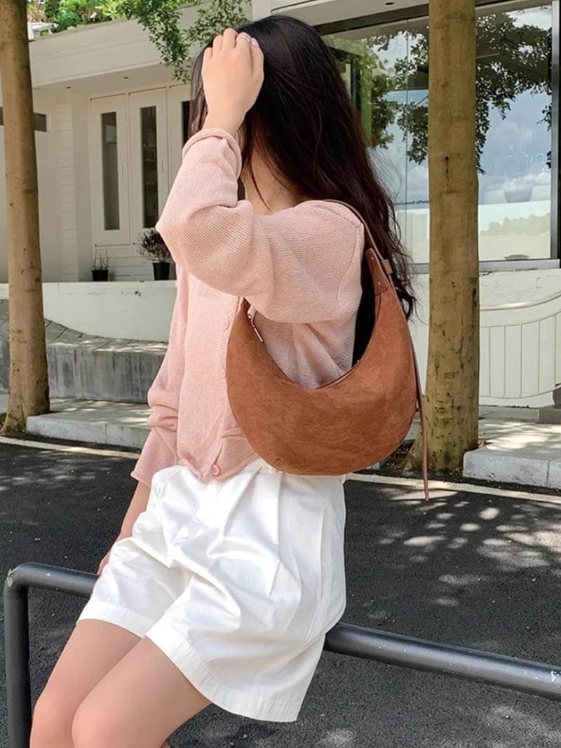 Wildledertasche Halbmondform | MOONSTYLE™