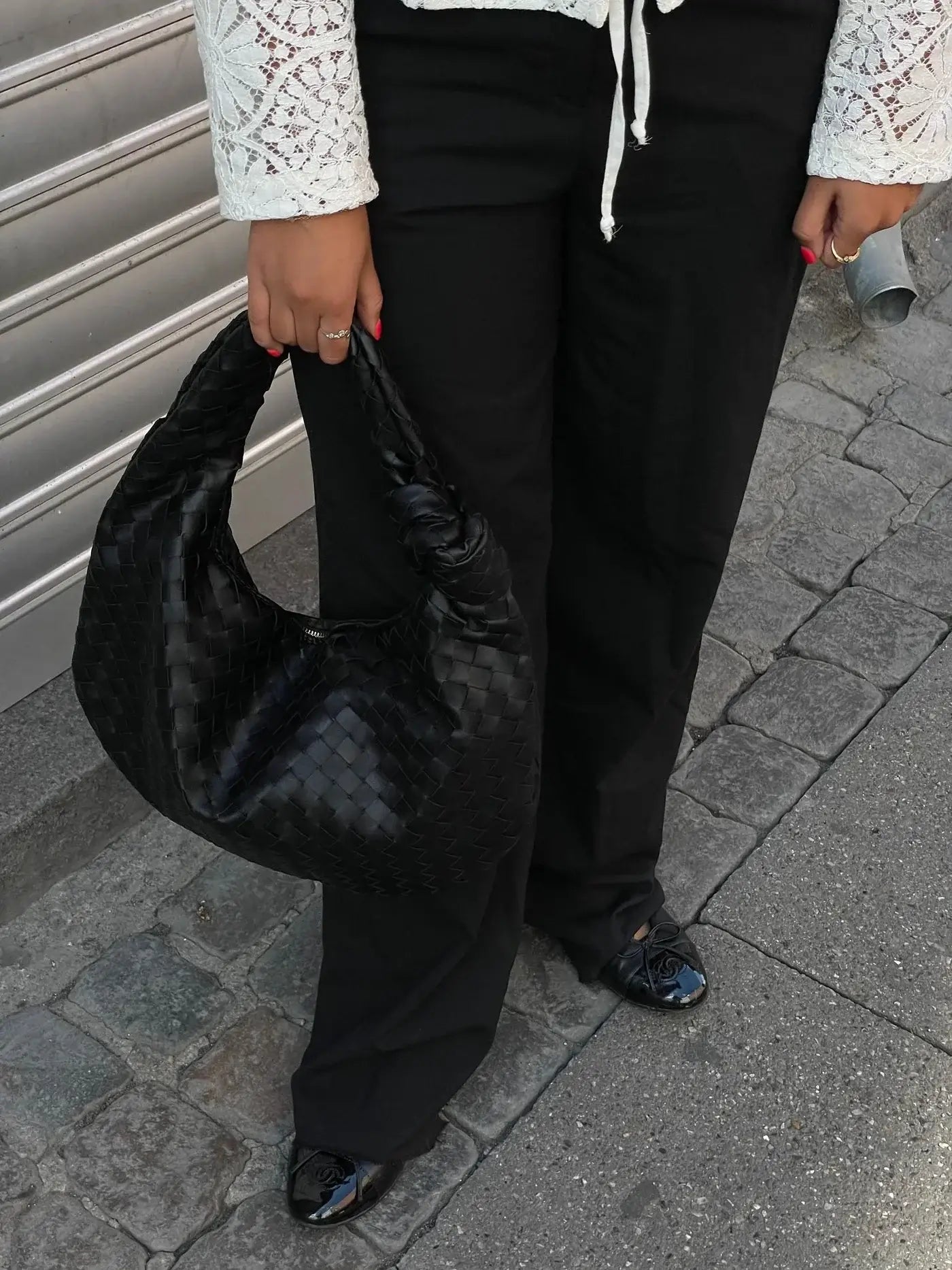 Elegante mittlere gewebte Tasche | WOVENBAG™