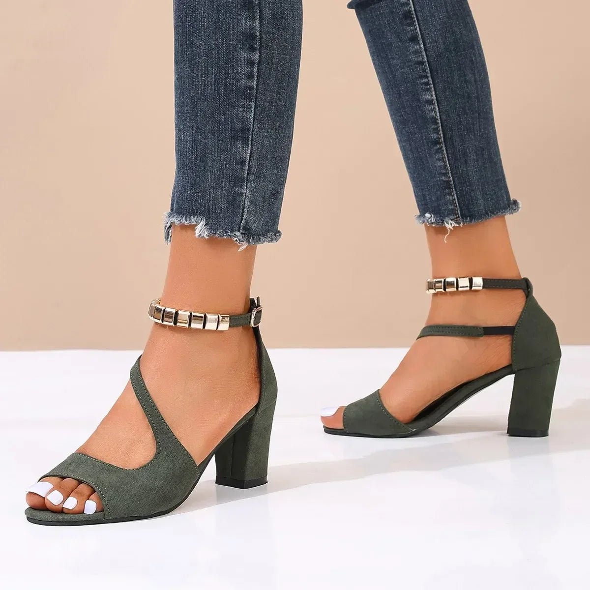 Bequeme Orthopädische Sandalen mit Absatz | ALIX