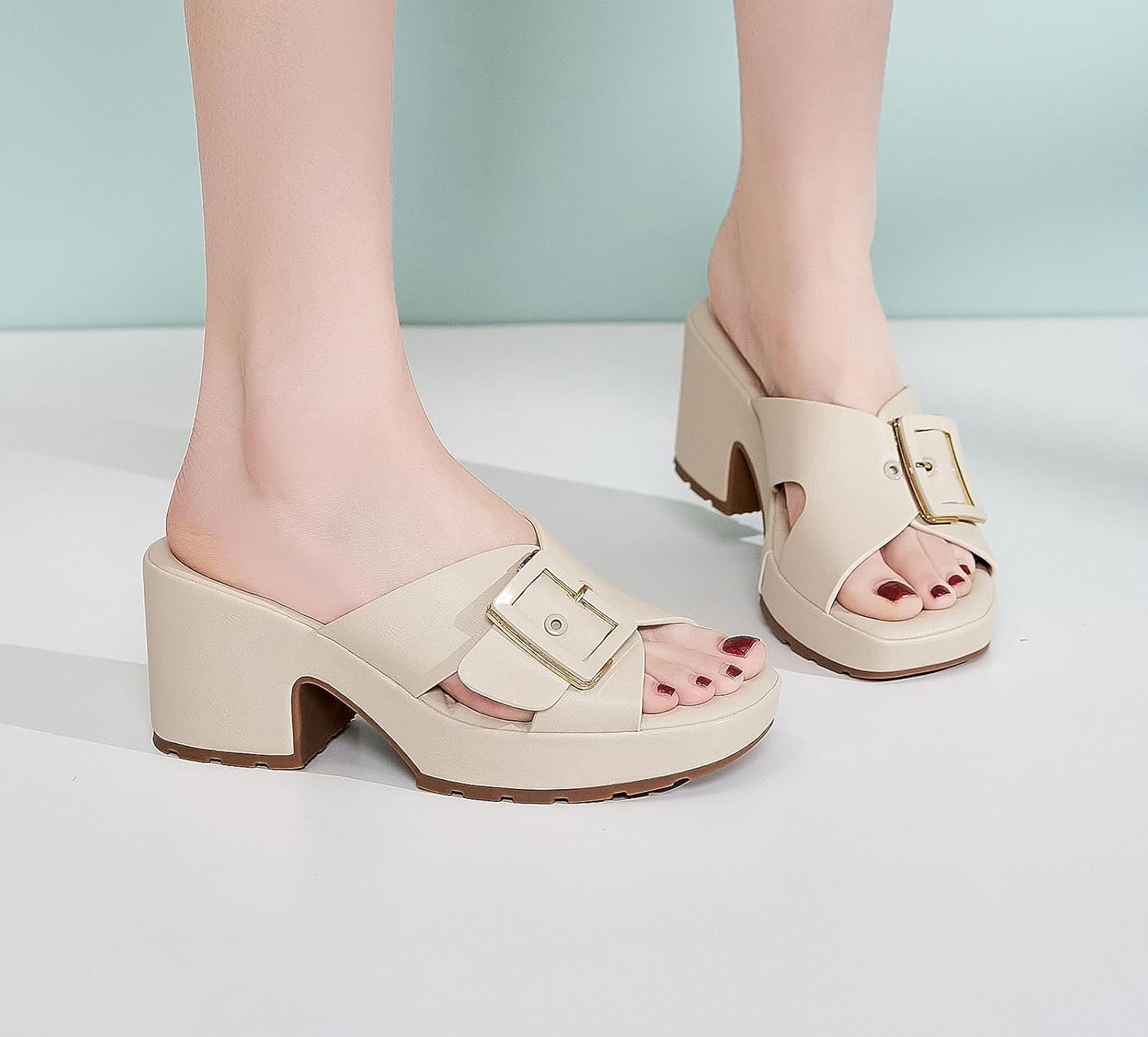 Bohemien Damen Sandalen mit breiten Absätzen | ALYSSA