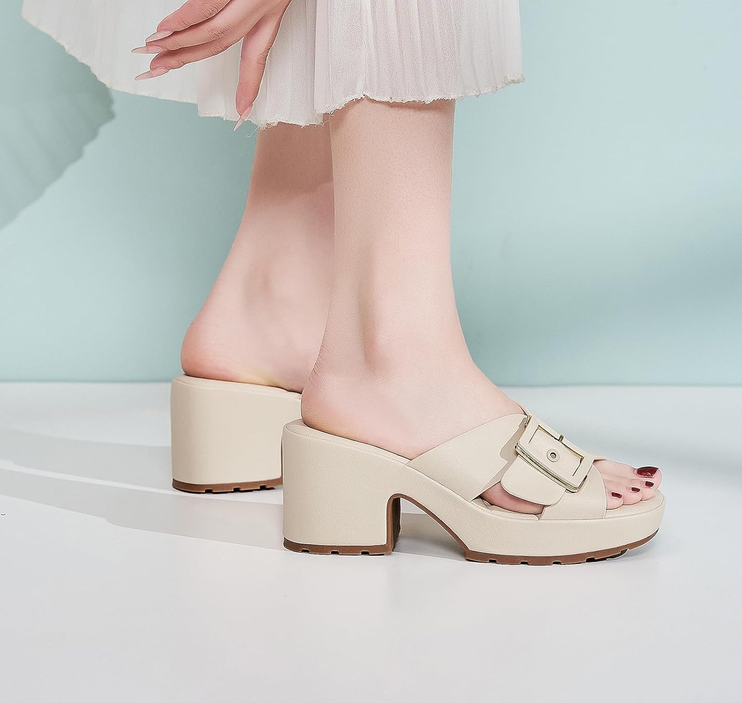 Bohemien Damen Sandalen mit breiten Absätzen | ALYSSA
