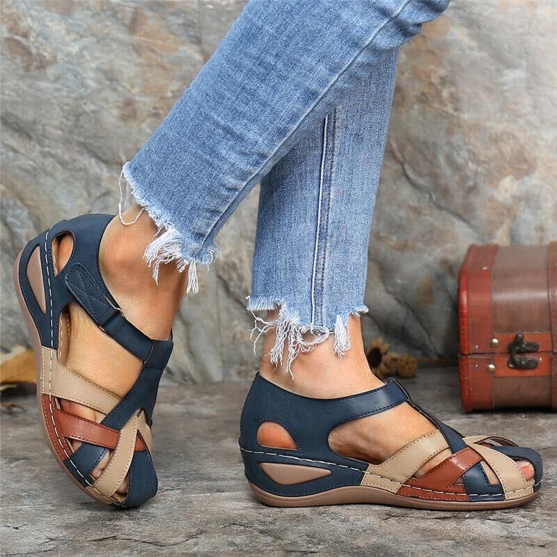 Elegante orthopädische Ledersandalen | VINTAGESTEP™