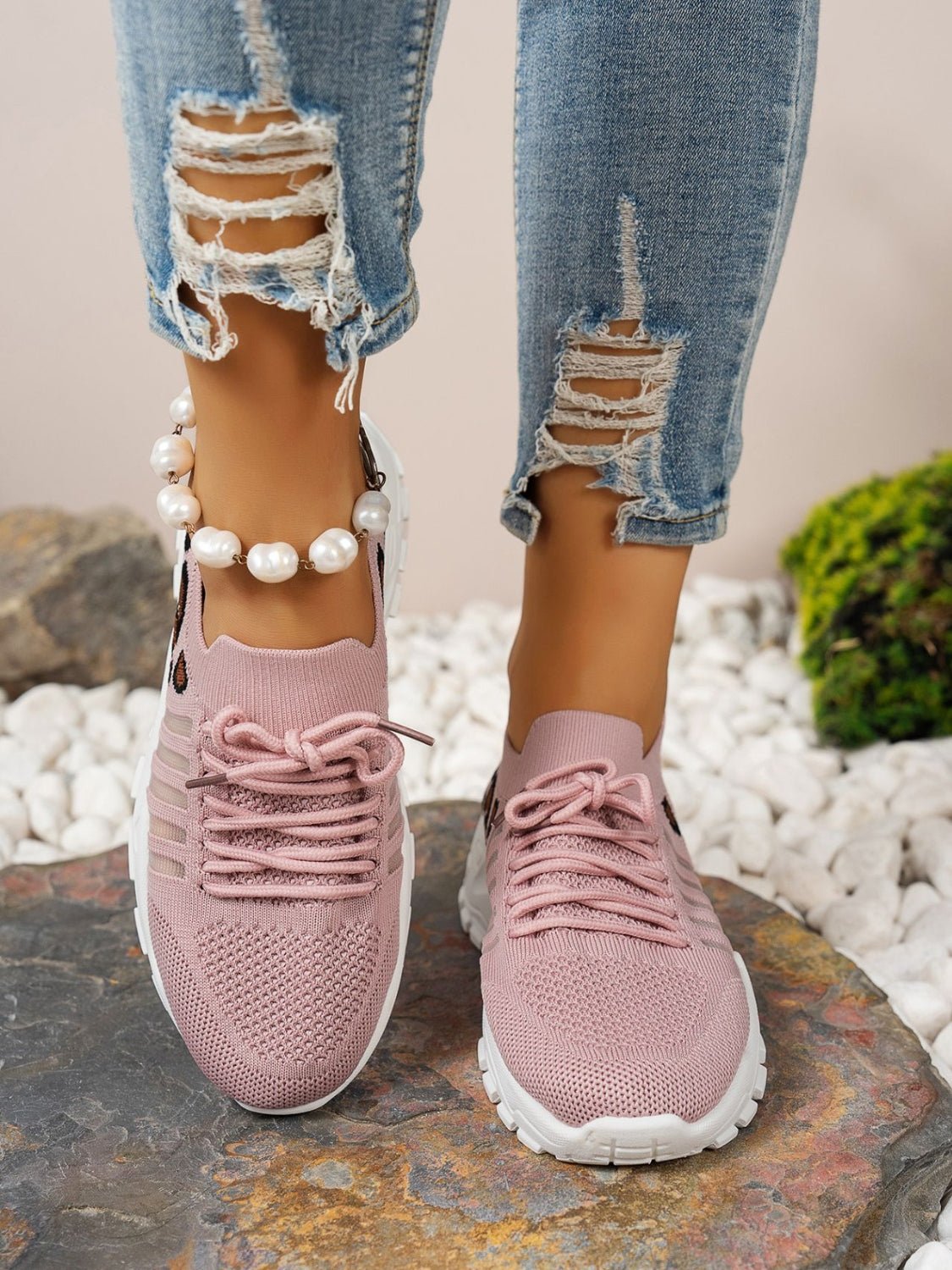 Bequeme Sneakers aus Mesh mit Leopardenmuster | SAVANA