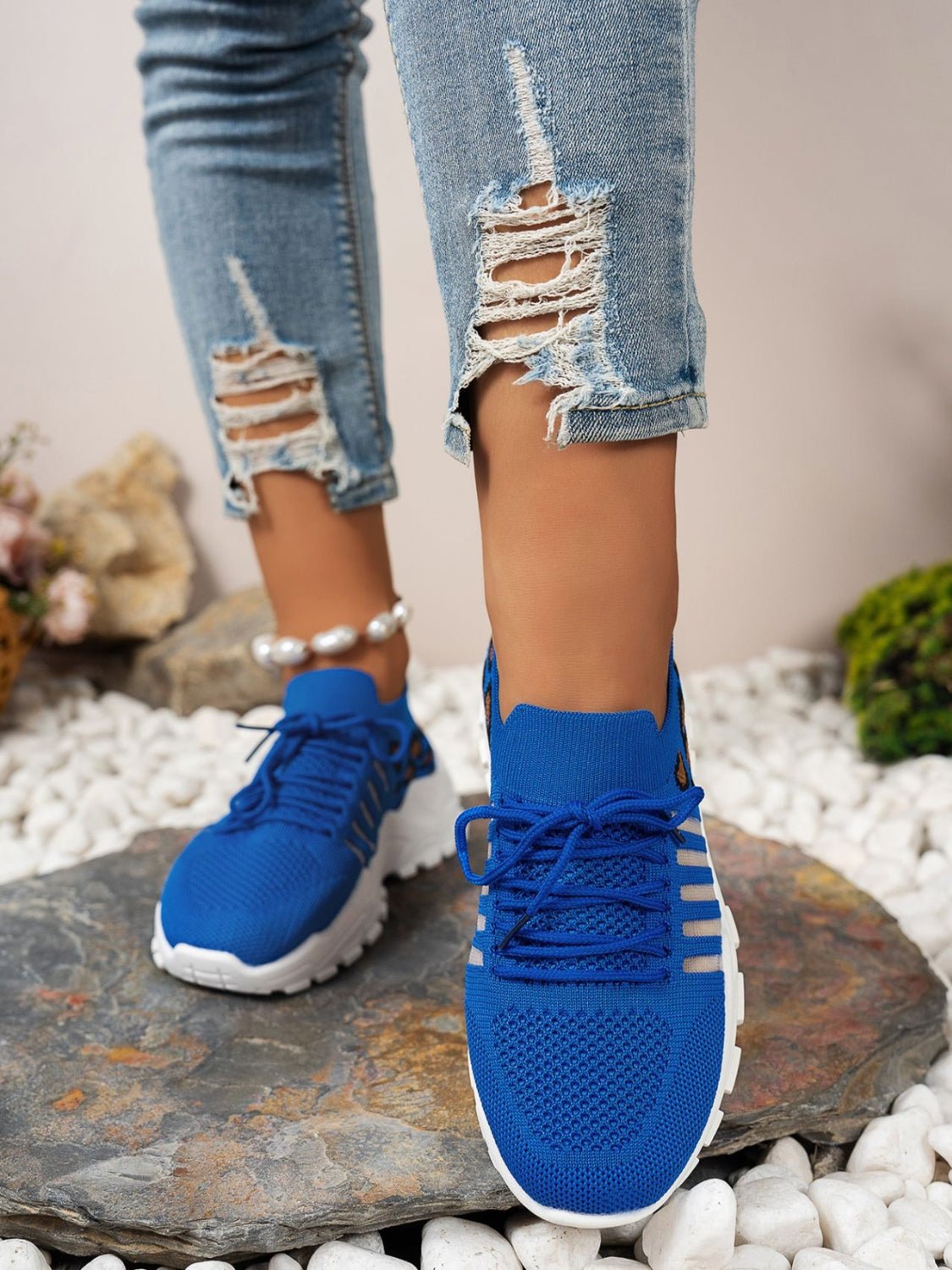 Bequeme Sneakers aus Mesh mit Leopardenmuster | SAVANA