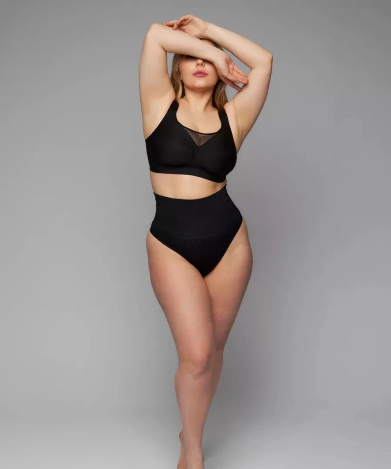 String Gainant Taille Haute Noir
