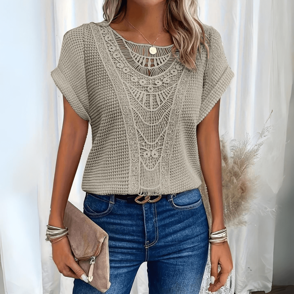 Leichtes Damen-T-Shirt mit Mustern | VIVIANA