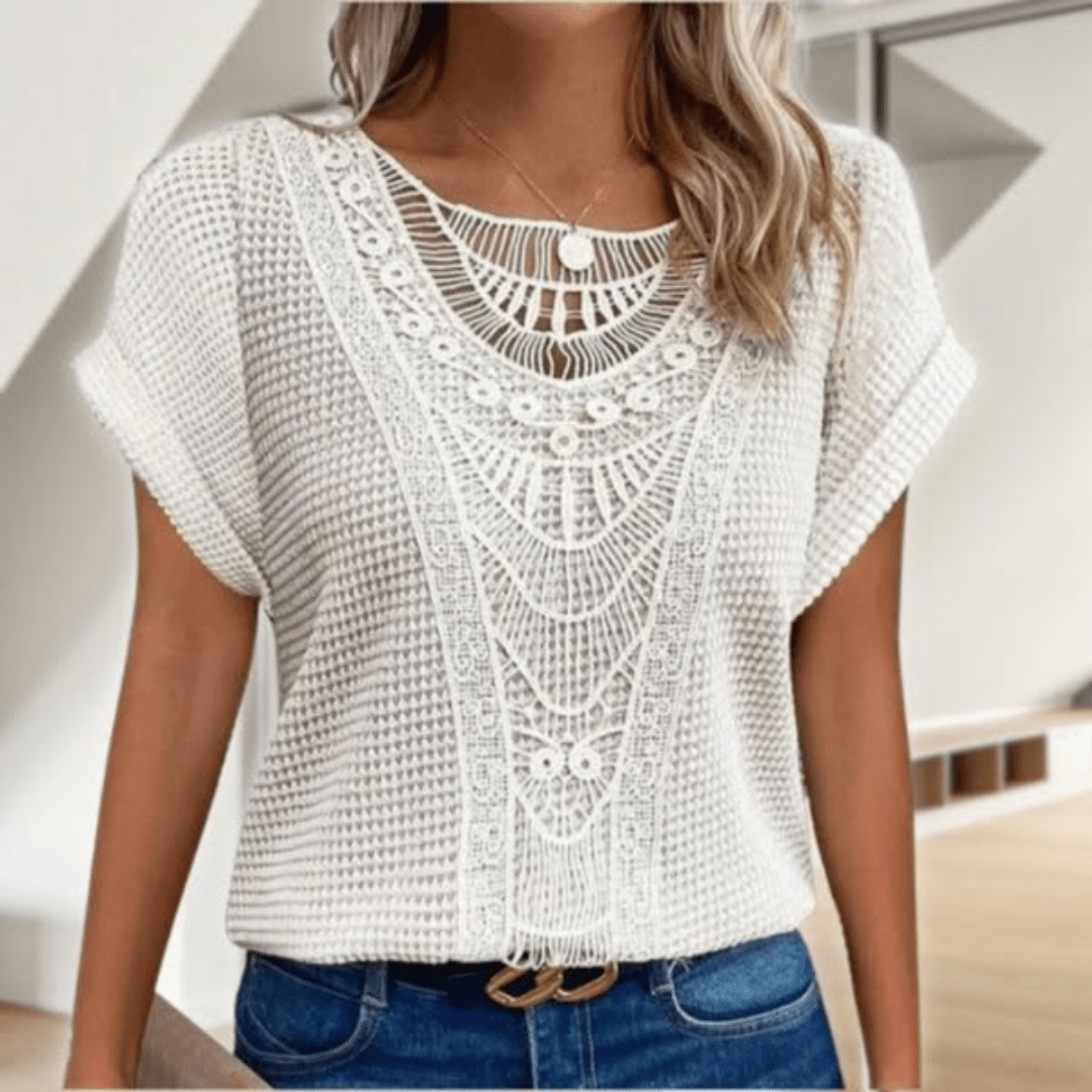Leichtes Damen-T-Shirt mit Mustern | VIVIANA
