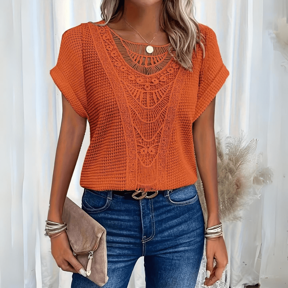 Leichtes Damen-T-Shirt mit Mustern | VIVIANA