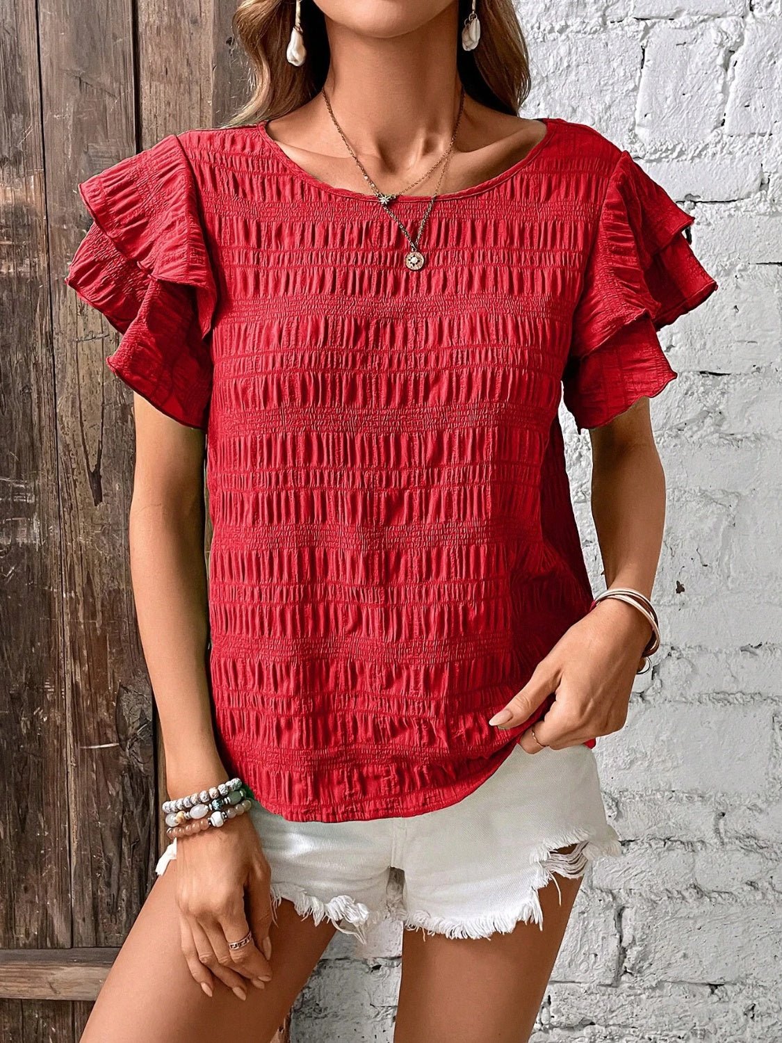 Elegantes Damen Kurzarm-Top | ELEA