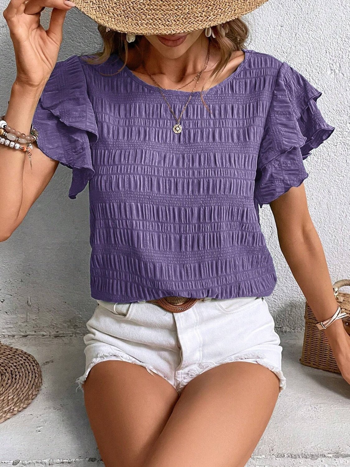 Elegantes Damen Kurzarm-Top | ELEA