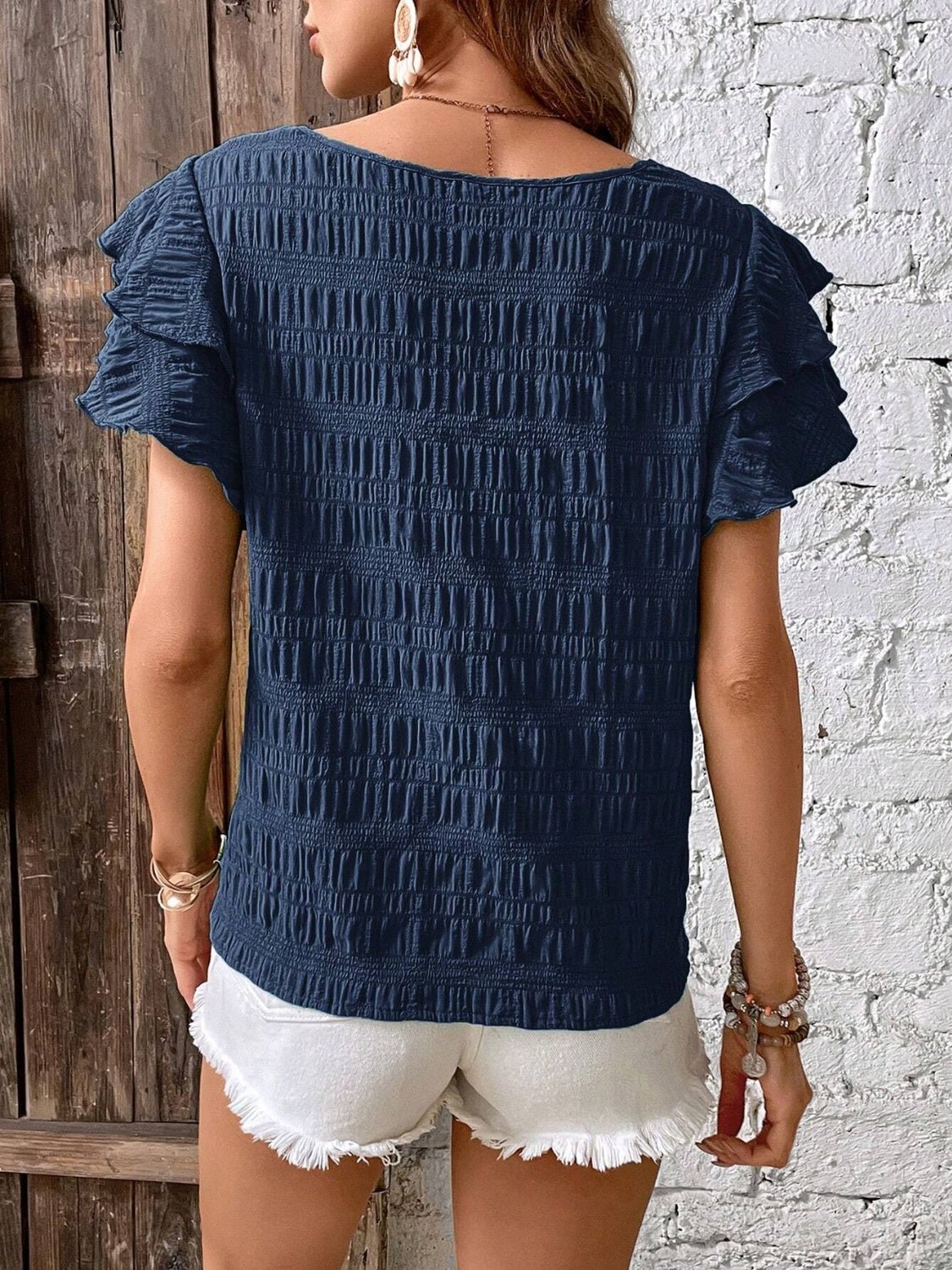 Elegantes Damen Kurzarm-Top | ELEA