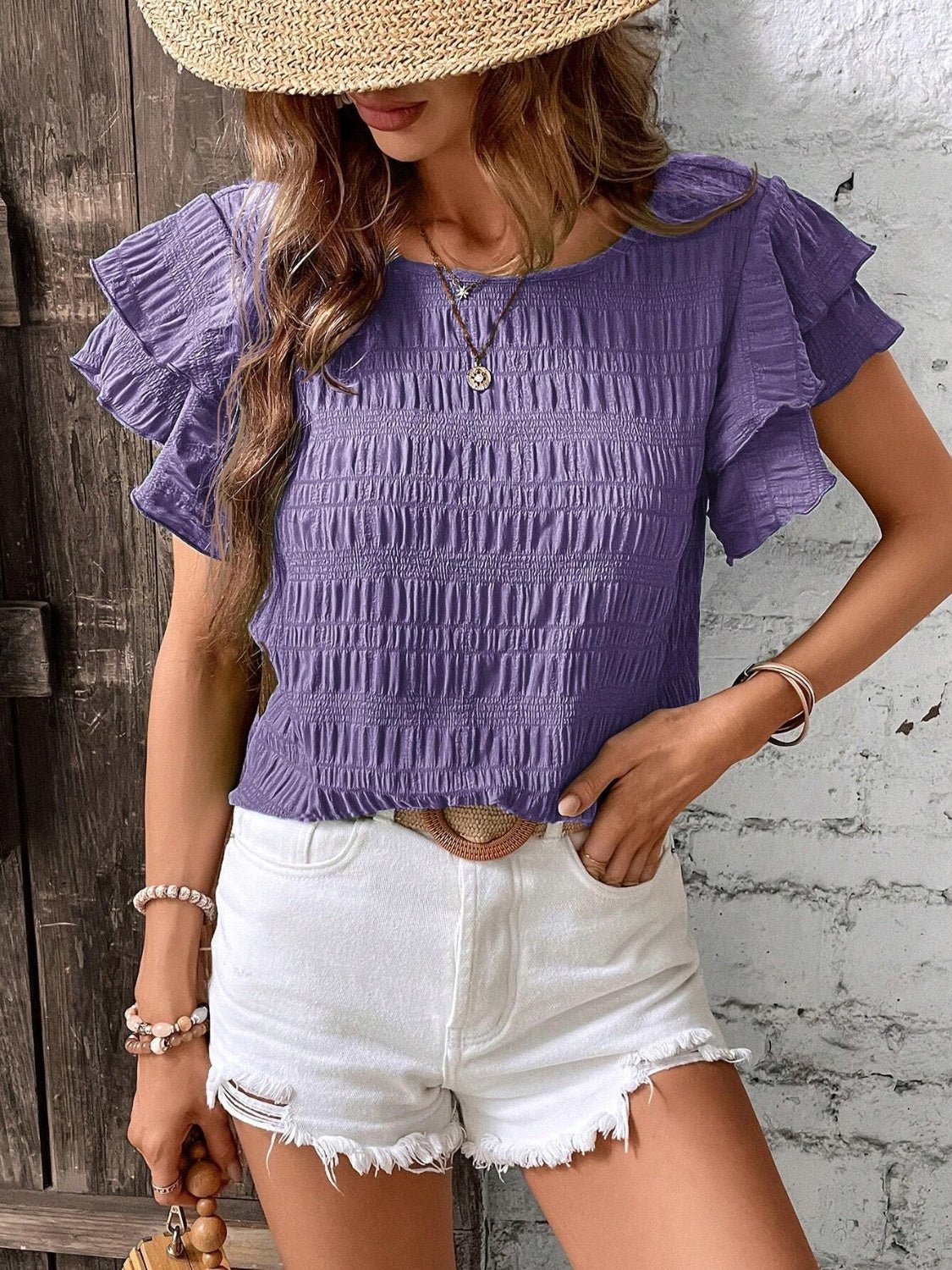 Elegantes Damen Kurzarm-Top | ELEA