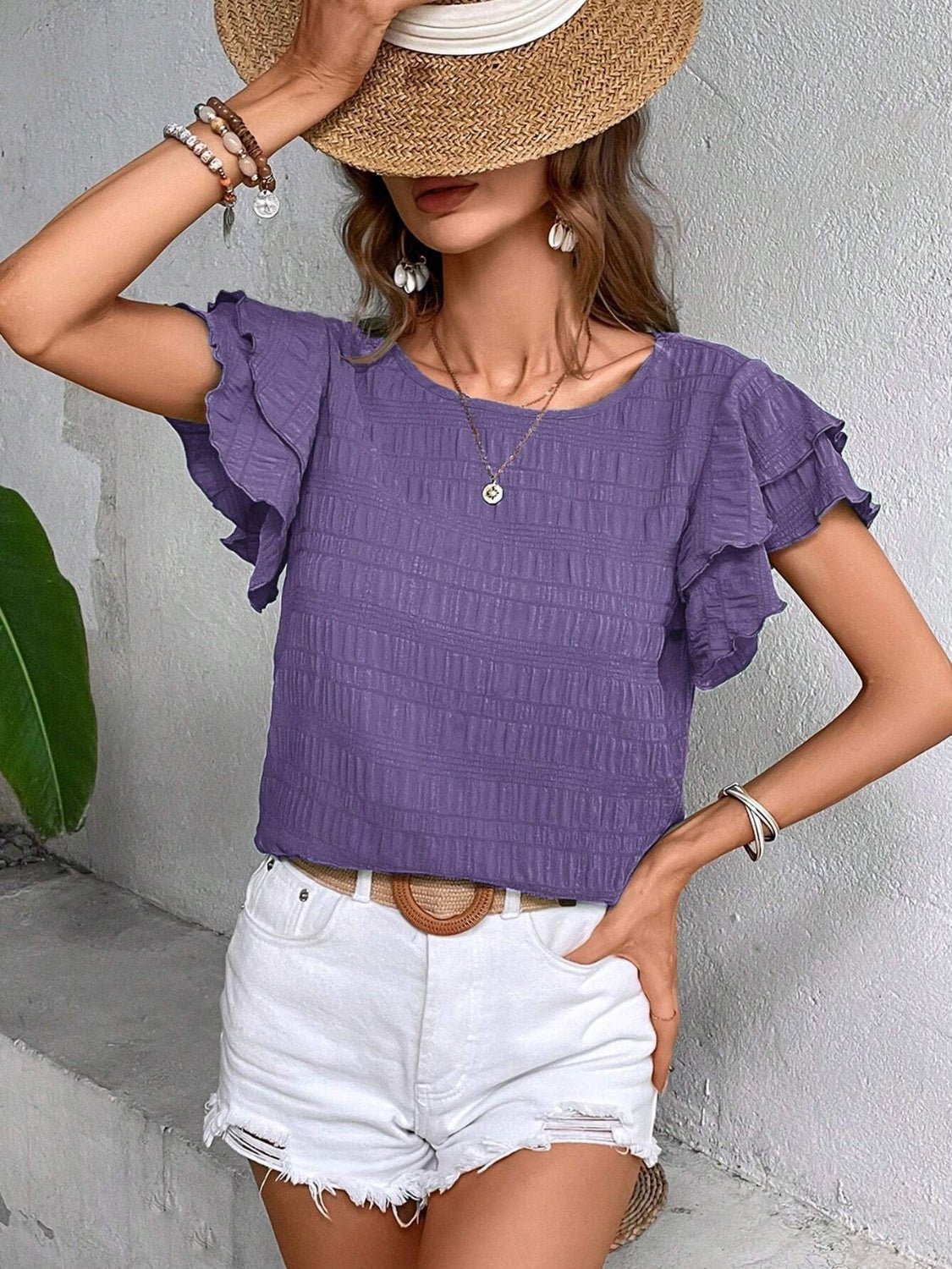Elegantes Damen Kurzarm-Top | ELEA