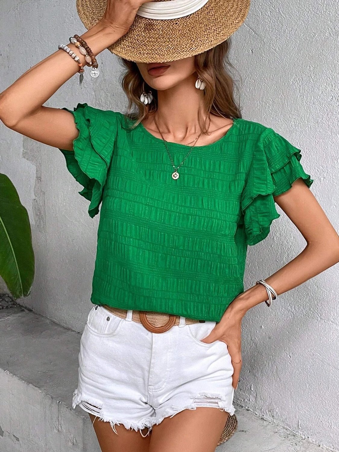 Elegantes Damen Kurzarm-Top | ELEA