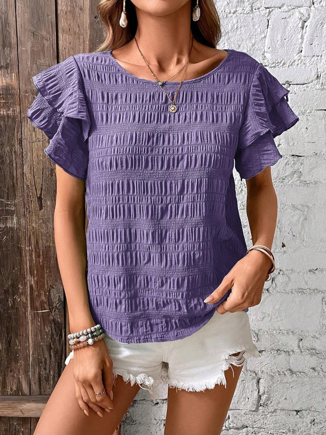Elegantes Damen Kurzarm-Top | ELEA