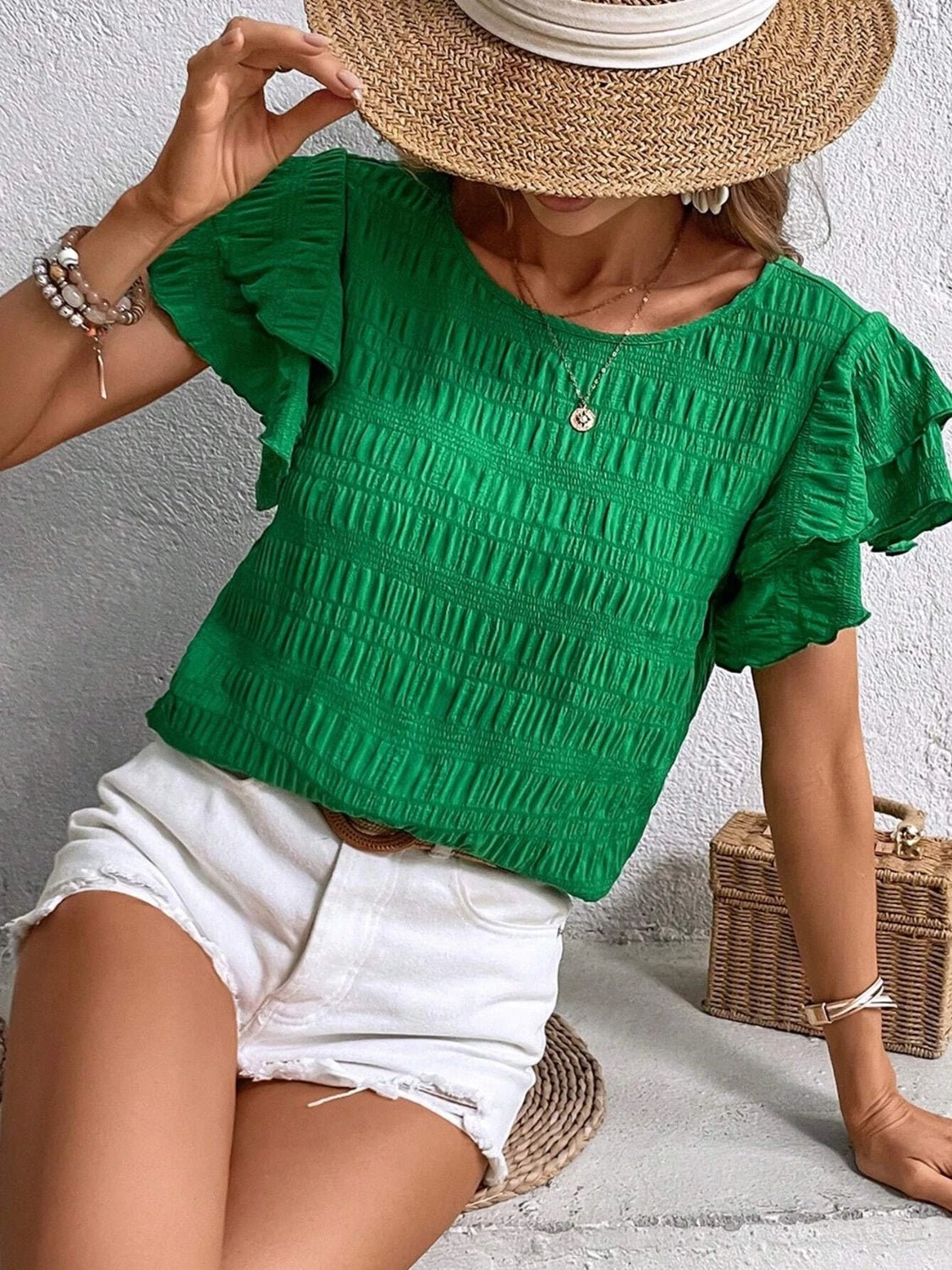 Elegantes Damen Kurzarm-Top | ELEA