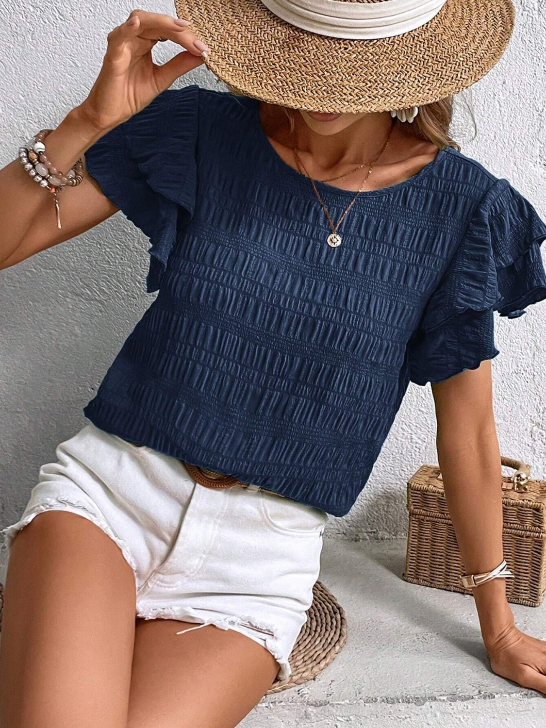 Elegantes Damen Kurzarm-Top | ELEA