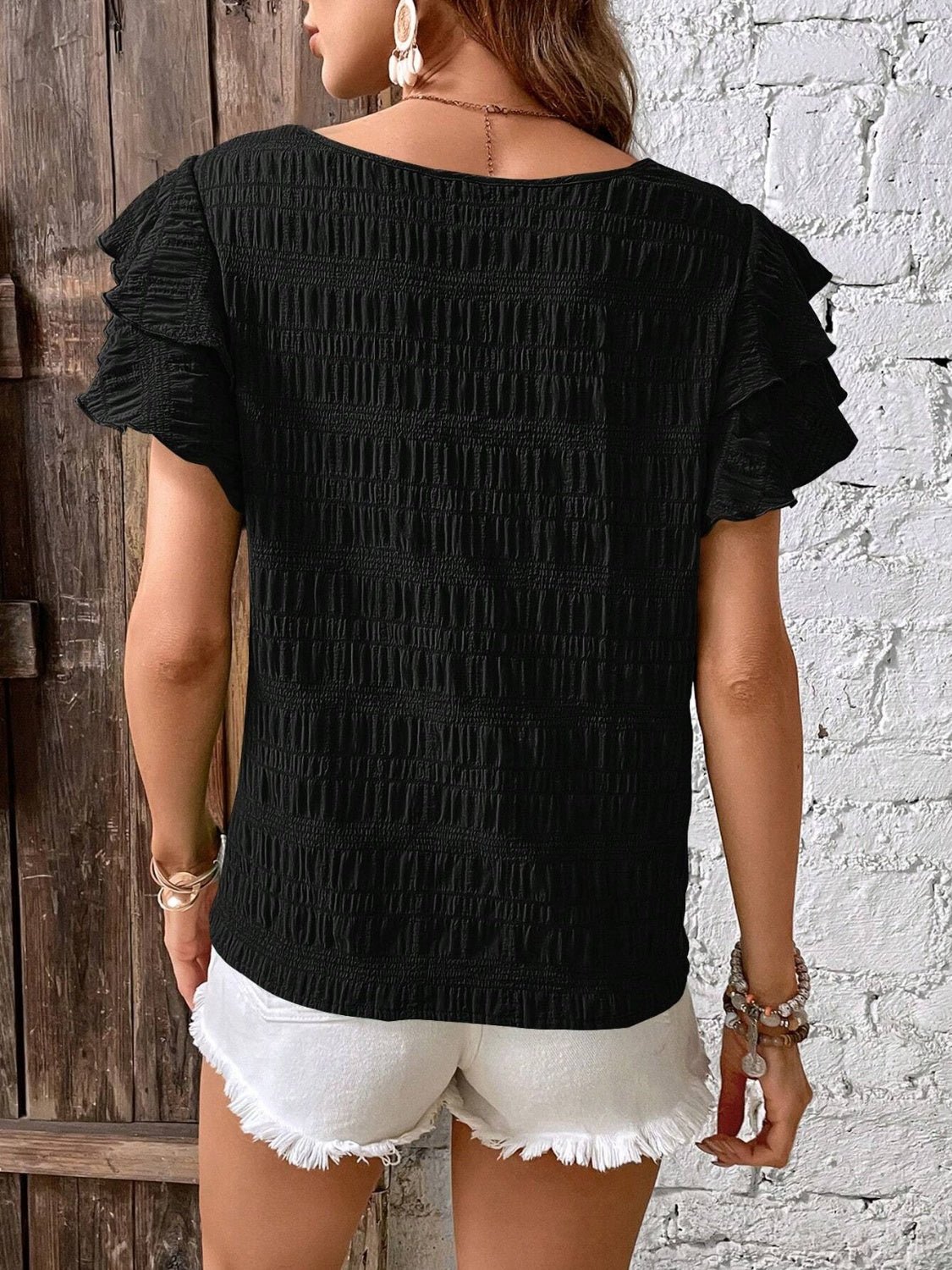Elegantes Damen Kurzarm-Top | ELEA
