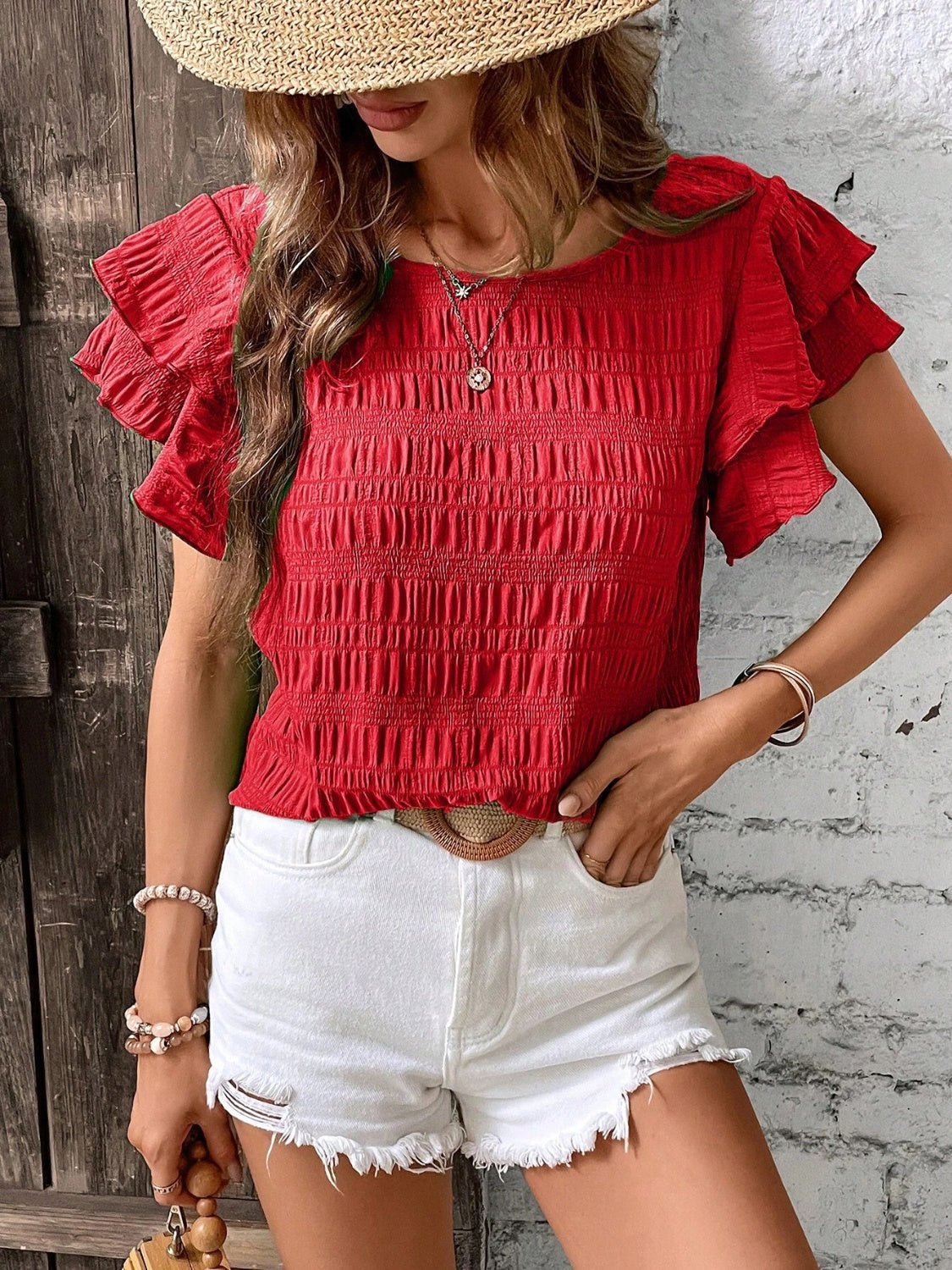 Elegantes Damen Kurzarm-Top | ELEA