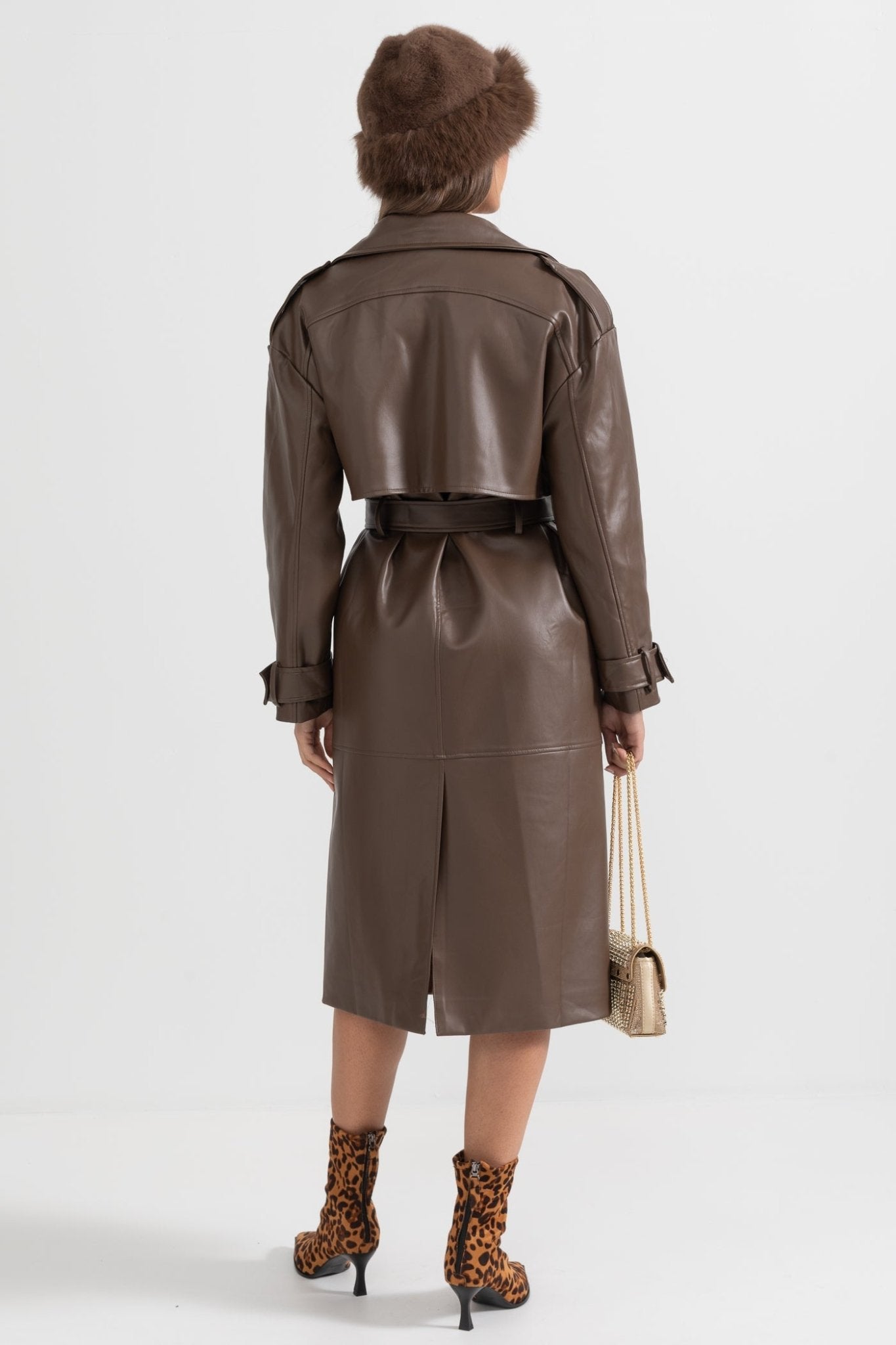 Trench Coat Cuir Vegan pour Femmes - LILI - MYLES Boutique