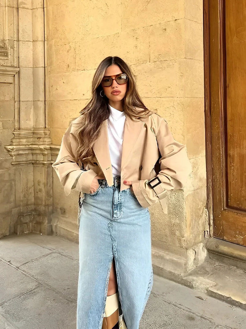Trench-Mantel mit Gürtel | GLAMCOAT™