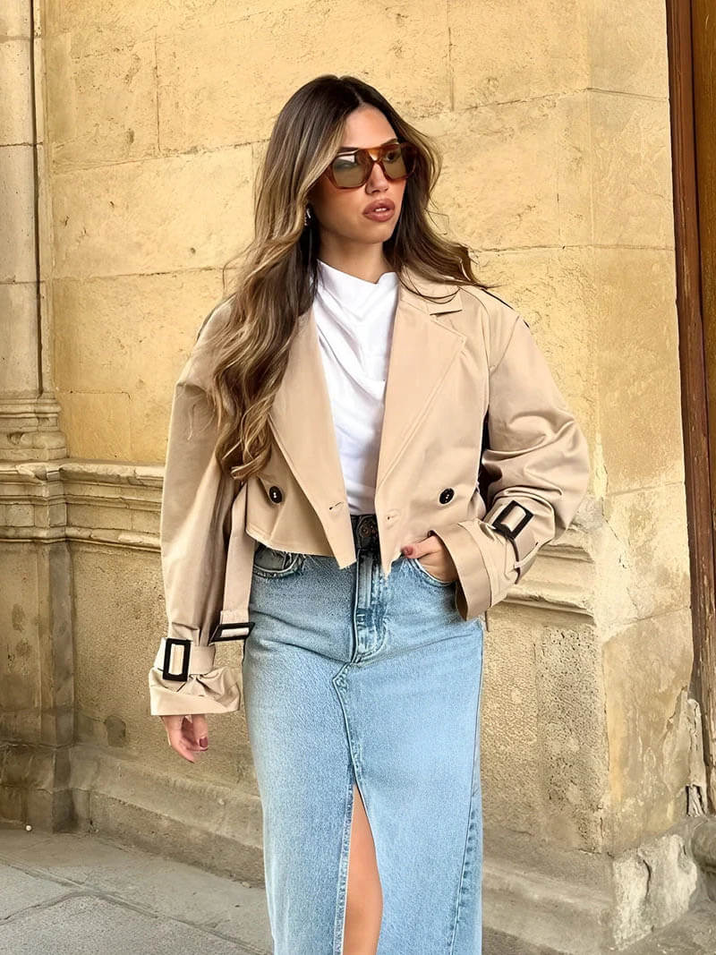 Trench-Mantel mit Gürtel | GLAMCOAT™