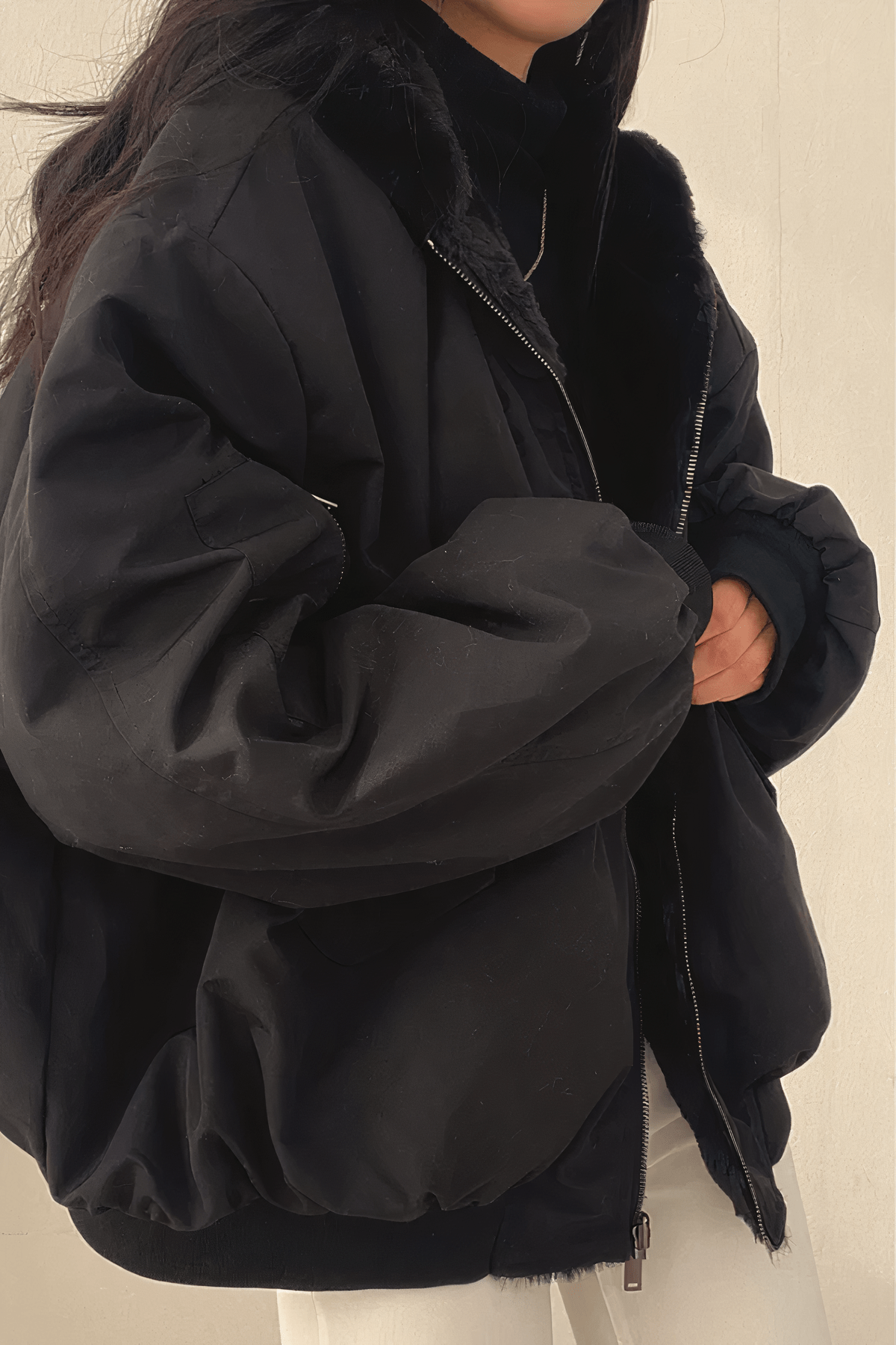 Wende gefütterte Bomberjacke für Damen | COZYGLAM™
