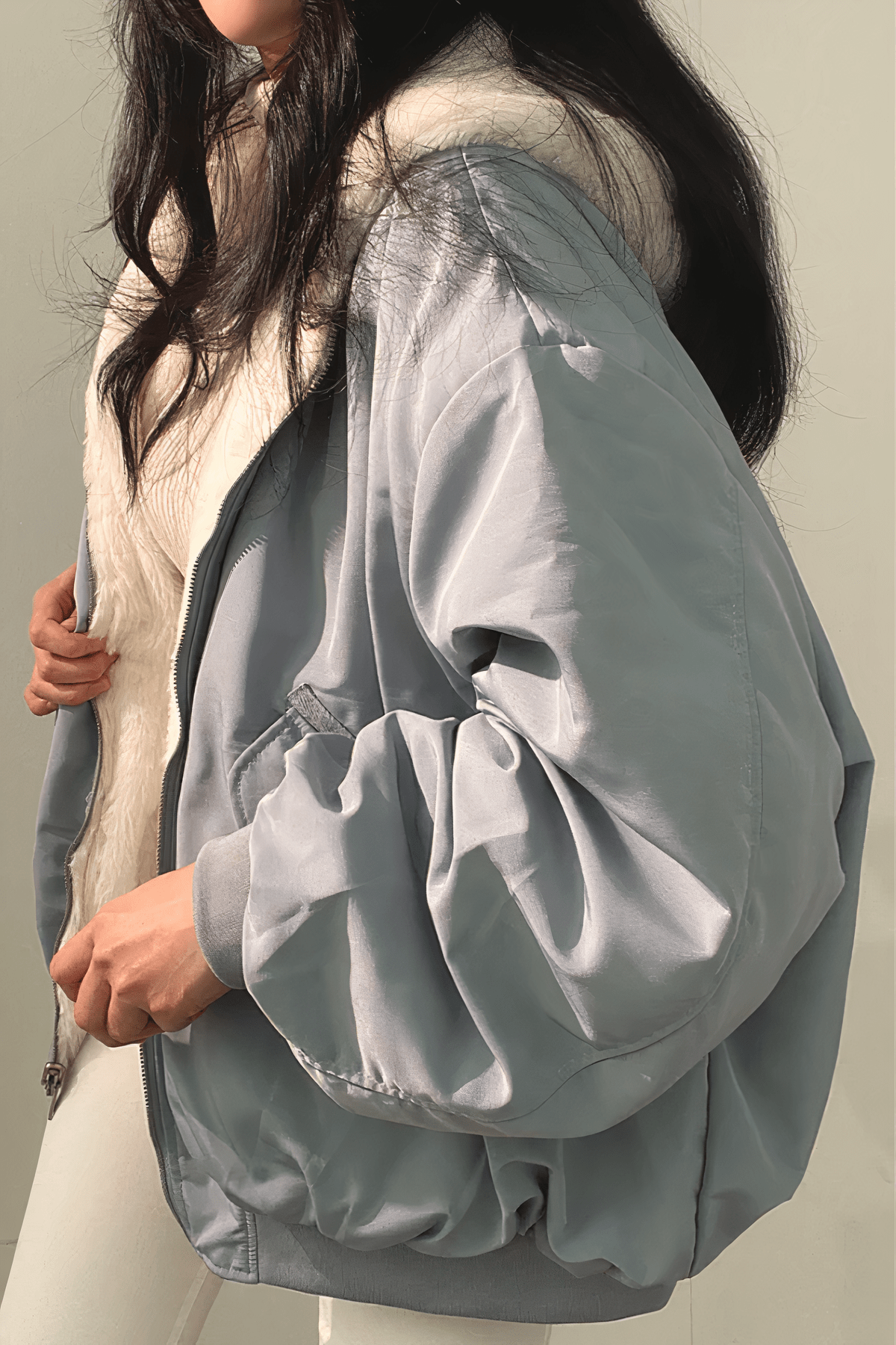 Wende gefütterte Bomberjacke für Damen | COZYGLAM™