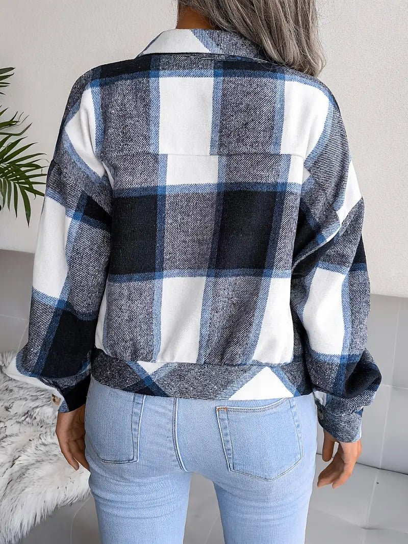Kurze Flanelljacke mit Karomuster | PLAIDSTYLE™