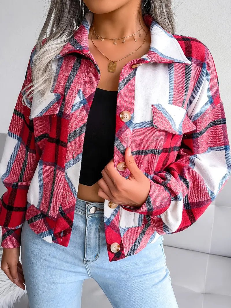 Kurze Flanelljacke mit Karomuster | PLAIDSTYLE™