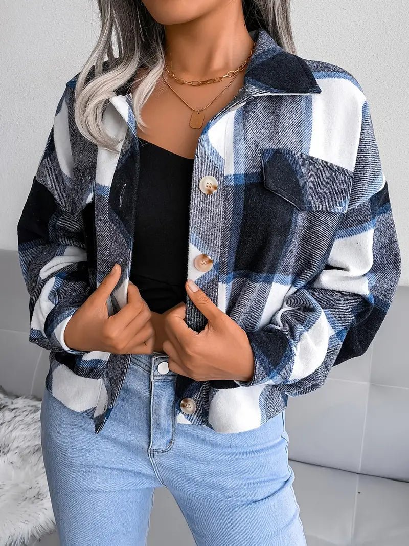Kurze Flanelljacke mit Karomuster | PLAIDSTYLE™