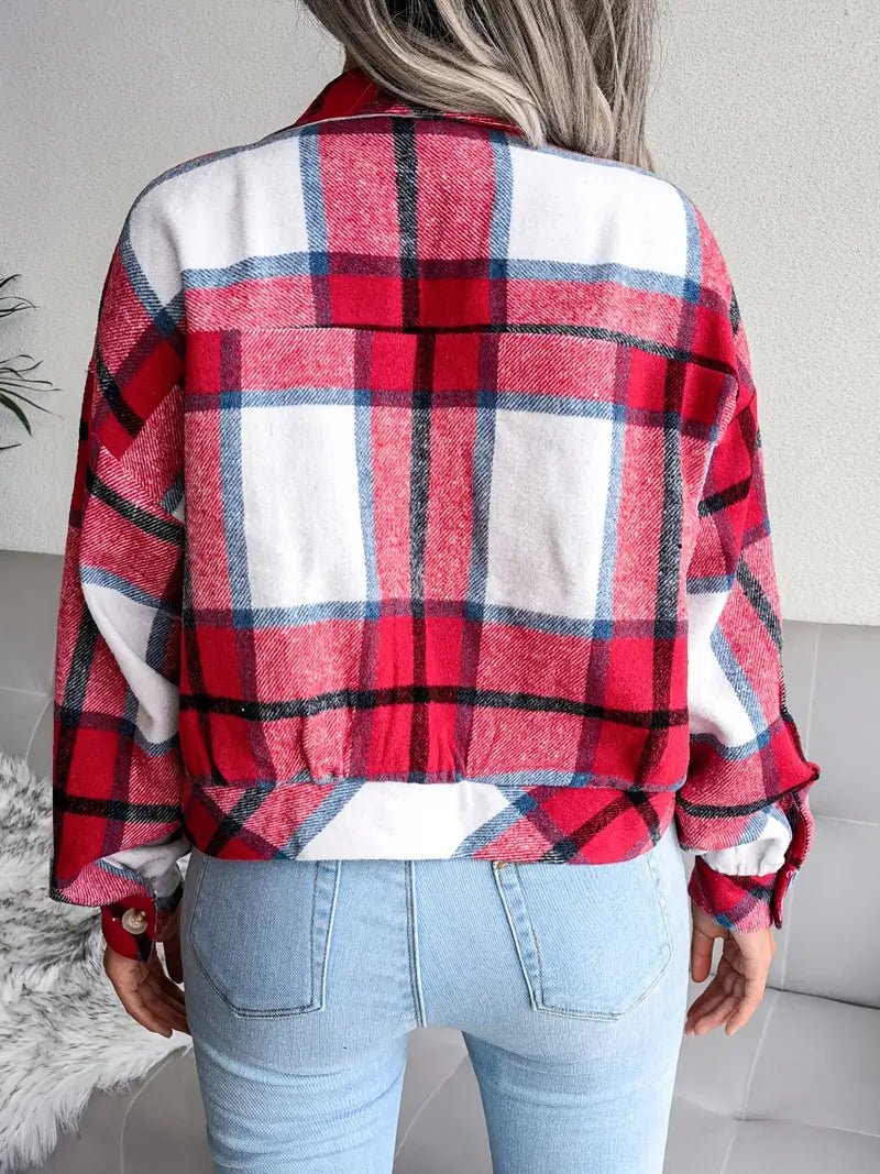 Kurze Flanelljacke mit Karomuster | PLAIDSTYLE™