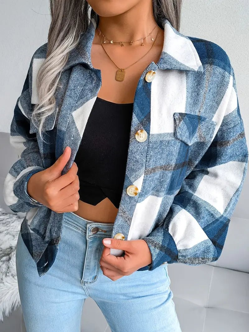 Kurze Flanelljacke mit Karomuster | PLAIDSTYLE™