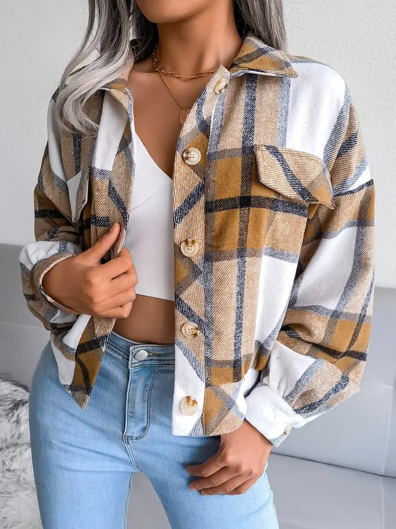 Kurze Flanelljacke mit Karomuster | PLAIDSTYLE™