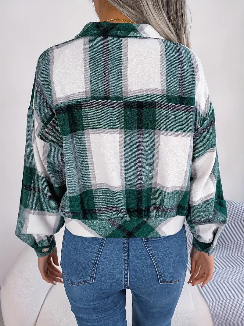 Kurze Flanelljacke mit Karomuster | PLAIDSTYLE™