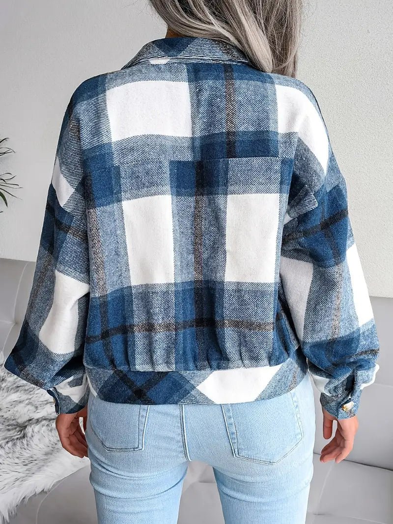 Kurze Flanelljacke mit Karomuster | PLAIDSTYLE™