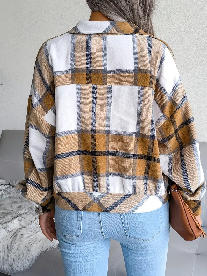 Kurze Flanelljacke mit Karomuster | PLAIDSTYLE™
