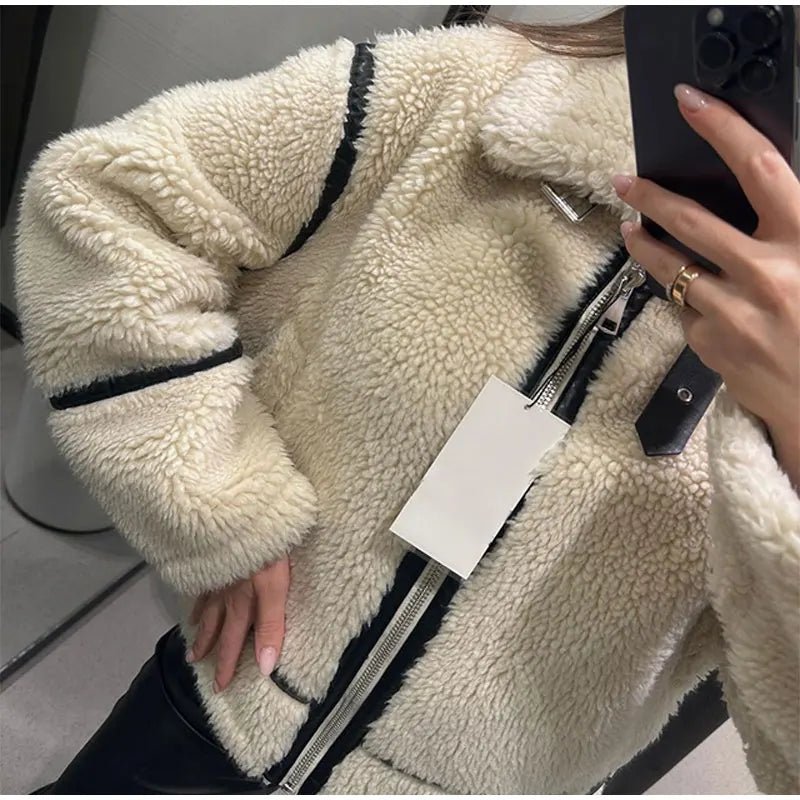 Gefütterte Jacke mit Woll-Effekt | WARMCOZY™