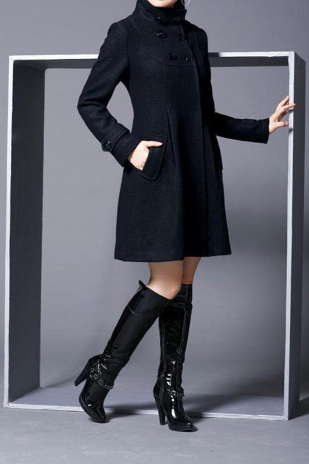 Elegante Jacke mit hohem Kragen und Kapuze | ÉDENIA™