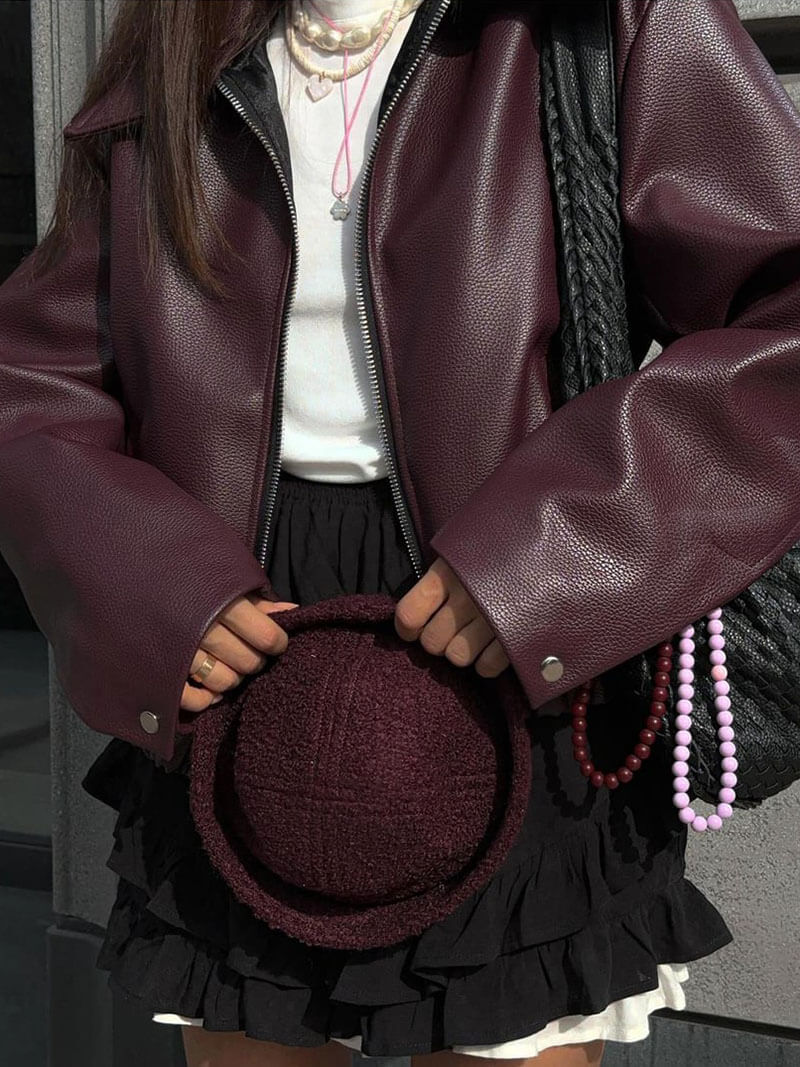 Reißverschluss-Lederjacke für Damen | ICONIC™