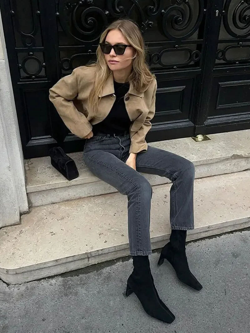 Jacke aus synthetischem Wildleder | URBANGLAM™