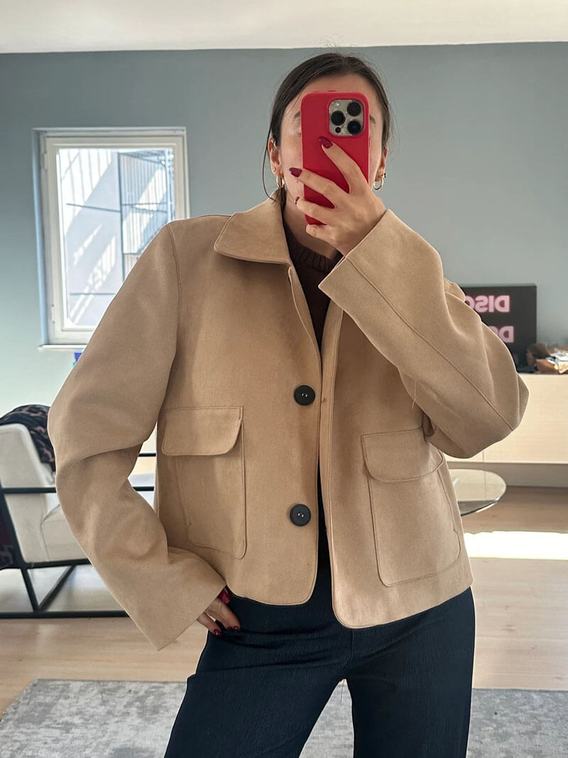 Jacke aus synthetischem Wildleder | URBANGLAM™