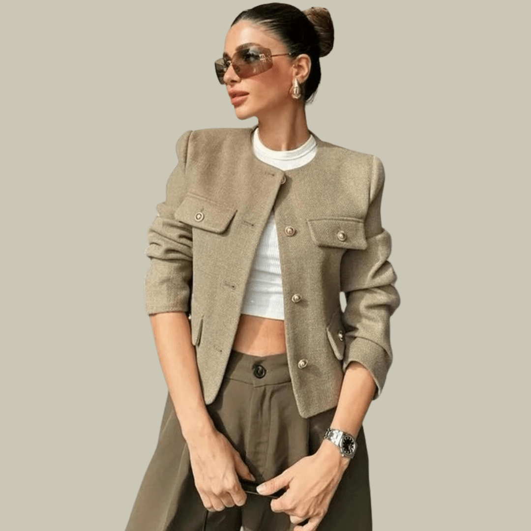 Kurze Minimalistische Damenjacke | SIMPLICITY™