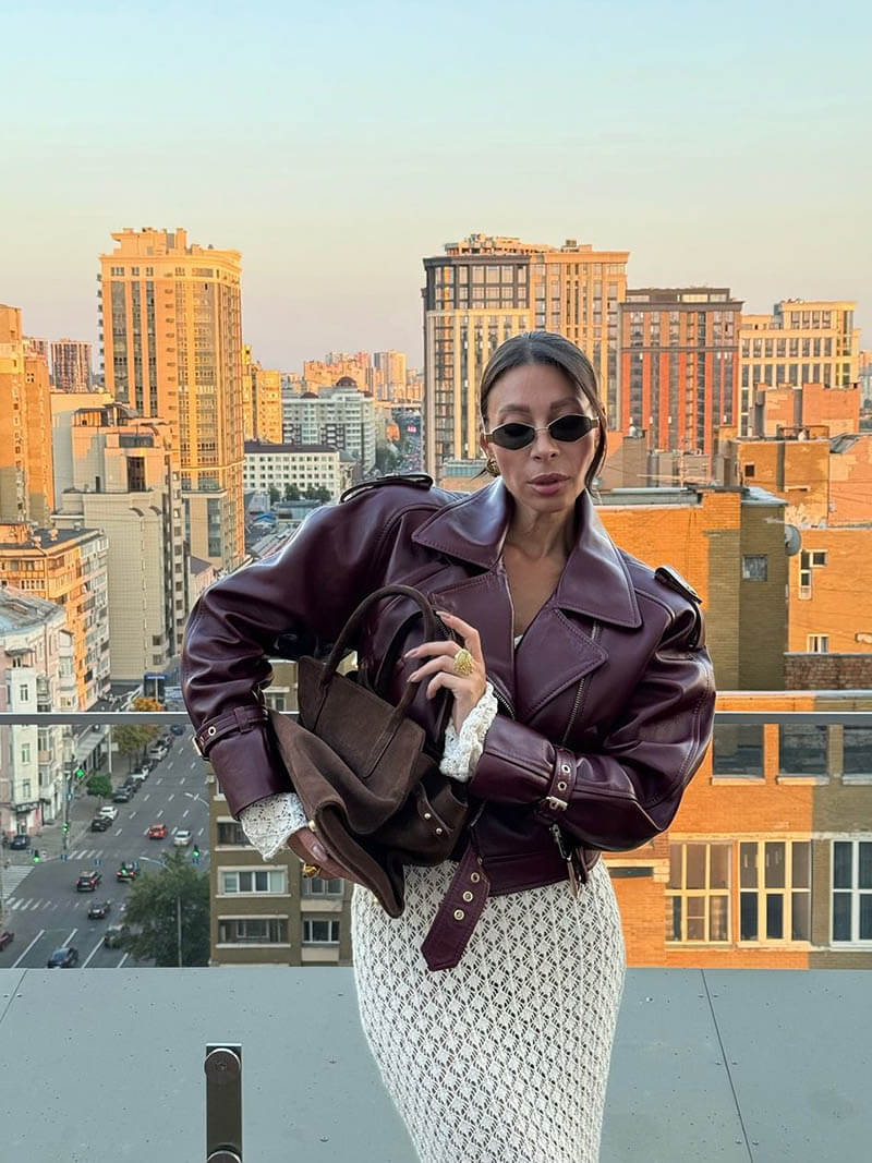 Veste Perfecto Rouge Femme