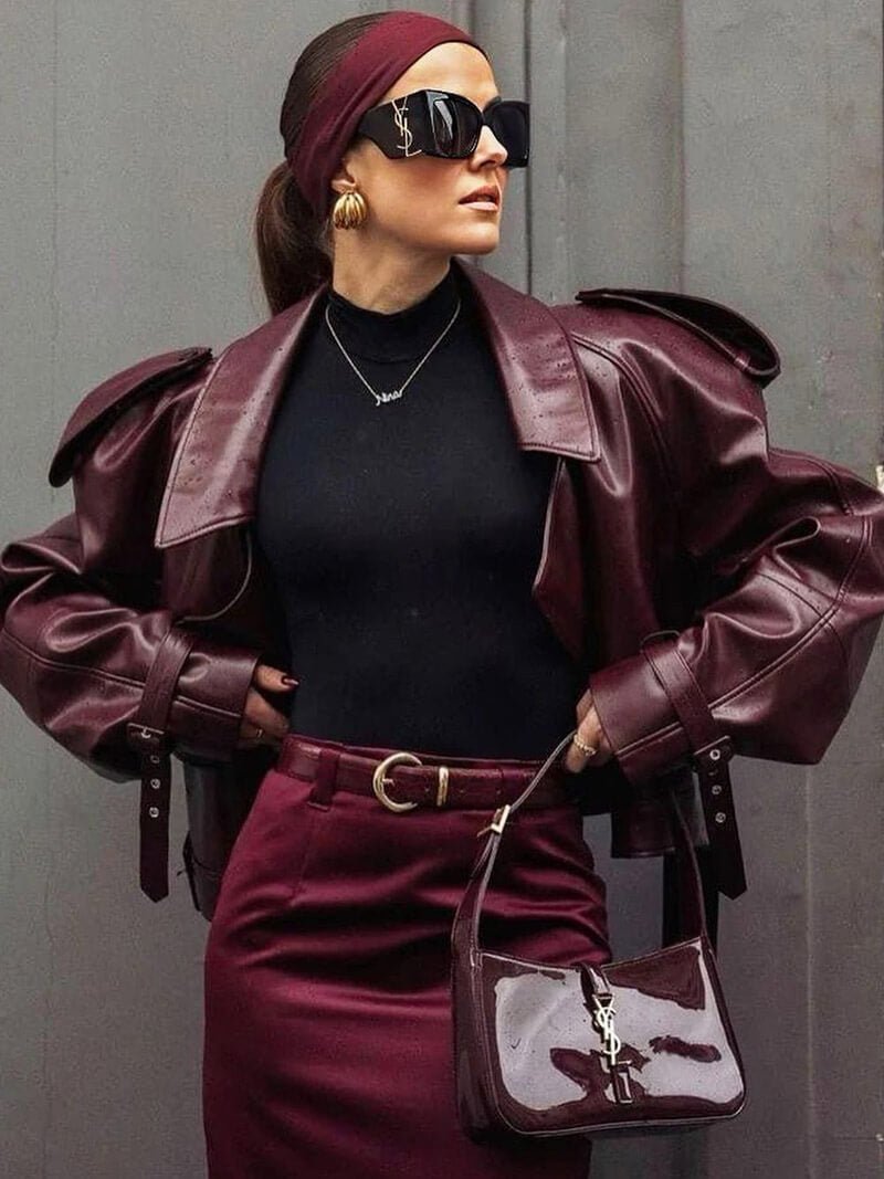 Veste Perfecto Rouge Femme