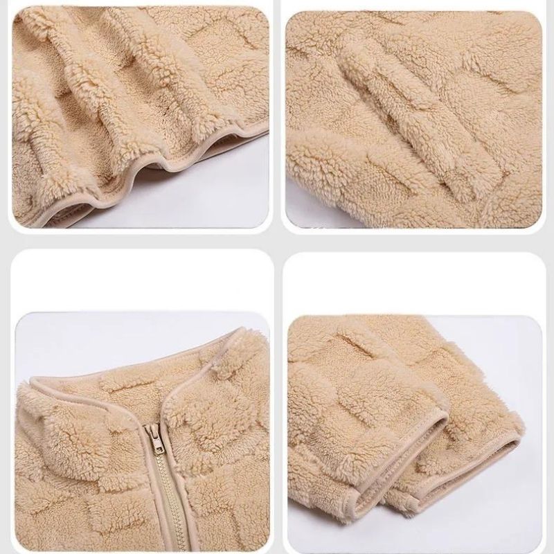 Weiche Fleecejacke mit Kachelstruktur für Damen | COZYCHECK™