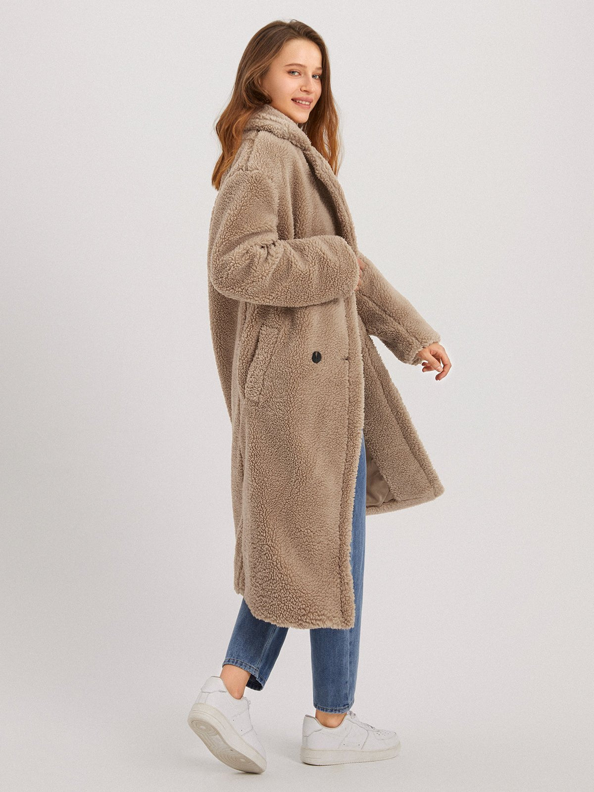 Lange Fleecejacke Damen | HANACOZY™